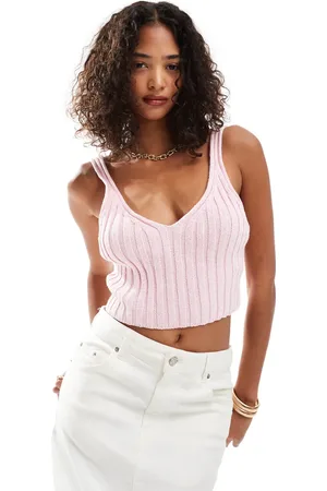 Pull&Bear Knitted crochet crop top in