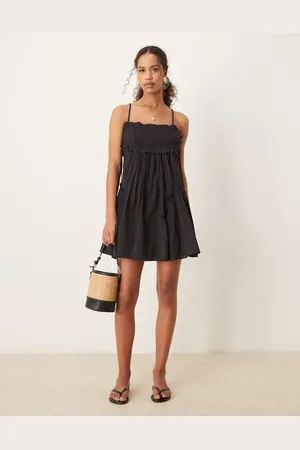 ASOS Babydoll mini dress with ruffle hem in