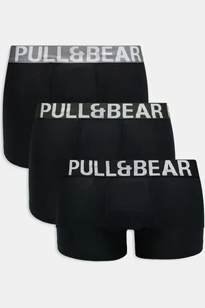 Pull&Bear 3 pack boxers in khaki, black and grey