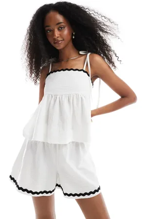 Miss Selfridge Ric rac cami top co-ord