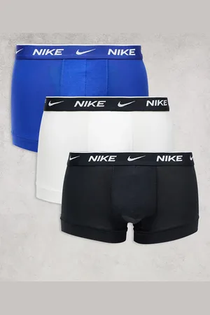 Nike Everyday Cotton Stretch 3 pack trunks in purple/white/black