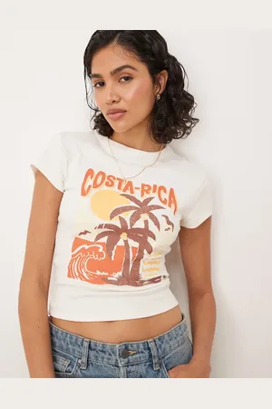 ASOS Baby tee with Costa Rica location graphic in cream