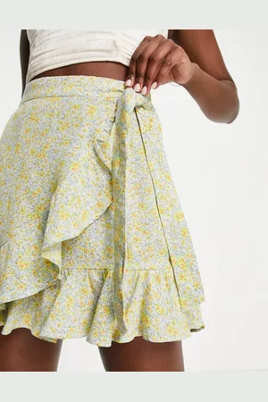 Stradivarius STR wrap mini skirt with in floral print