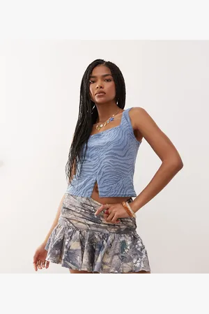 COLLUSION Ruched low rise mini skirt in camo print