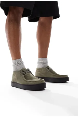 Pull&Bear Contrast gum sole shoe in khaki