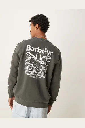 Barbour Bulford relaxed fit crew neck weatshirt in gunmetal