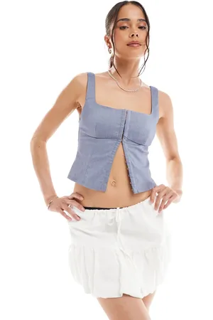 Stradivarius STR ruffle tier mini skirt in