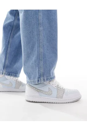 Jordan Nike Air 1 Low unisex trainers in and baby blue