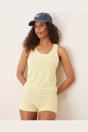 ASOS Towelling cami co-ord in lemon