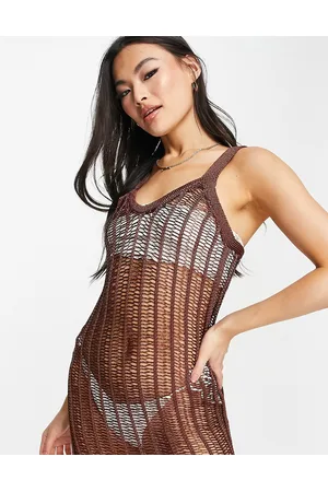 ASOS Maxi dress in beach open ladder stitch in