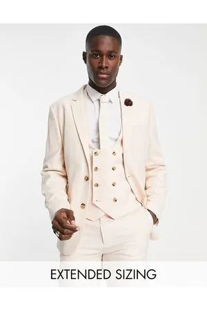 ASOS Wedding skinny suit jacket with micro texture in stone