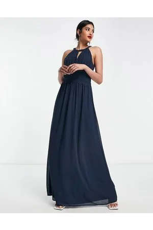 VILA Bridesmaid halterneck maxi dress in