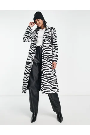 Helene Berman Helen Berman 90s zebra print college coat in
