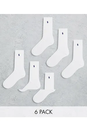 Ralph Lauren 6 pack sport socks in with pony logo