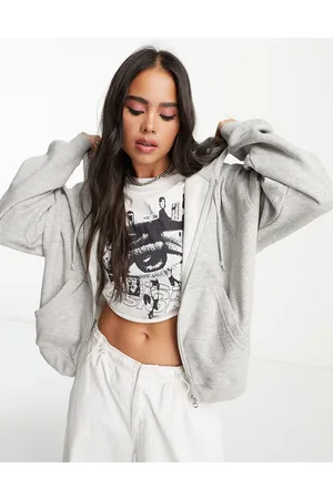 Weekday Essence standard zip hoodie in
