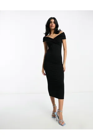 ASOS Off shoulder bodycon pencil midi dress in