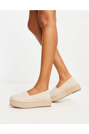 ASOS Journal flatform espadrilles in cream