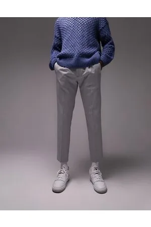 Topman Skinny smart trousers with elasticated waistband in light