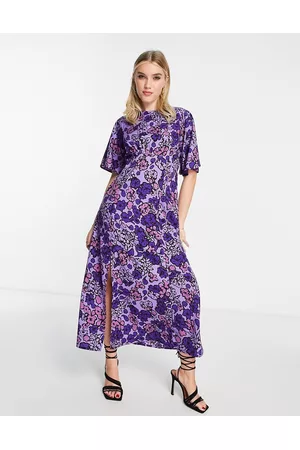 Influence Damen Freizeitkleider - Flutter sleeve midi tea dress in floral print