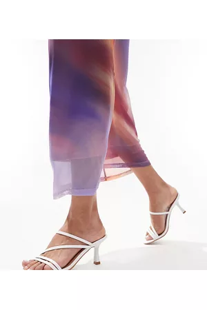 ASOS Damen Sandalen - Wide Fit Hartley strappy mid sandal heeled mules in