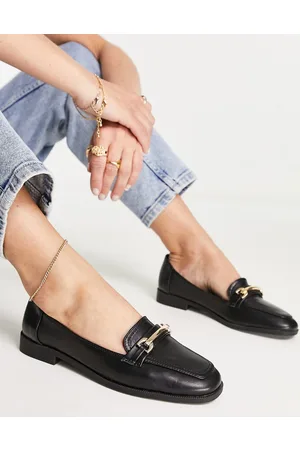 ASOS Verity loafer flat shoes with trim in
