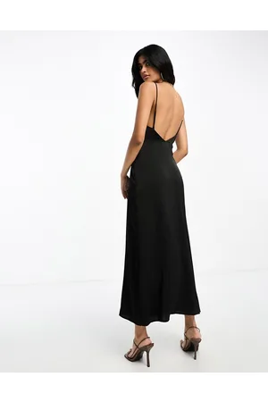 VILA Satin cowl neck maxi dress in