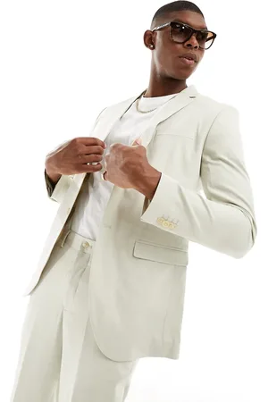 JACK & JONES Premium slim fit suit jacket in cream