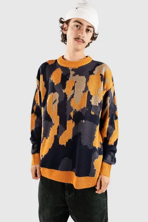 Denim Project Knitted Rose Strickpullover