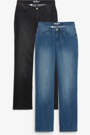 bonprix Straight Jeans Mid Waist, 2-er Pack