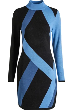bonprix Jacquard-Strickkleid mit modernen Streifen