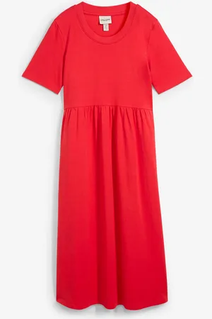 bonprix Ausgestelltes Jerseykleid aus schwerer Baumwolle
