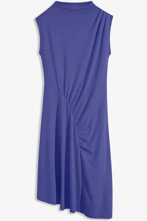bonprix Midikleid mit Drappierung und asymmetrischen Saum