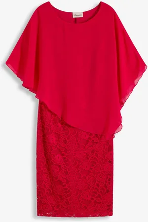 bonprix Spitzenkleid mit Überwurf aus feinem Chiffon