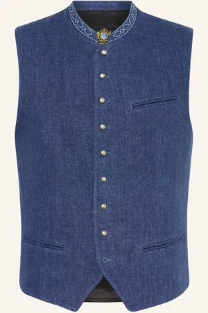 Hammerschmid Trachtenweste Franz Slim Fit blau
