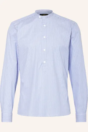 Hammerschmid Trachtenhemd Slim Fit Mit Stehkragen blau