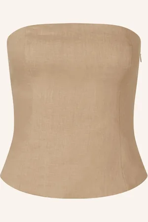 Samsøe Samsøe Samsøe Samsøe Off-Shoulder-Top Saelynn Aus Leinen braun