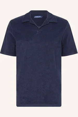 Frescobol Carioca Frottee-Poloshirt Faustino blau