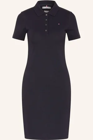 Tommy Hilfiger Piqué-Polokleid blau
