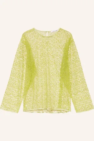 Samsøe Samsøe Samsøe Samsøe Blusenshirt Samally Aus Mesh Mit Schmuckperlen Und Pailletten gruen