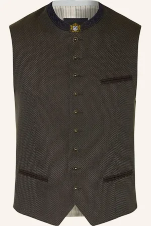Hammerschmid Trachtenweste Mirko Slim Fit blau