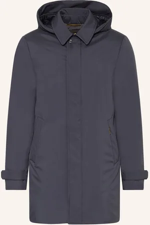 MOORER Daunenparka Vido Mit Abnehmbarer Kapuze blau