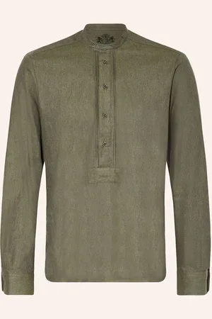 Hammerschmid Trachtenhemd Slim Fit Mit Stehkragen gruen