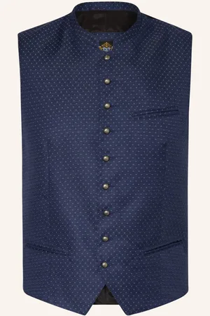Hammerschmid Trachtenweste Frank Slim Fit blau