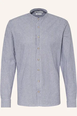 Hammerschmid Trachtenhemd Regular Fit Mit Stehkragen blau