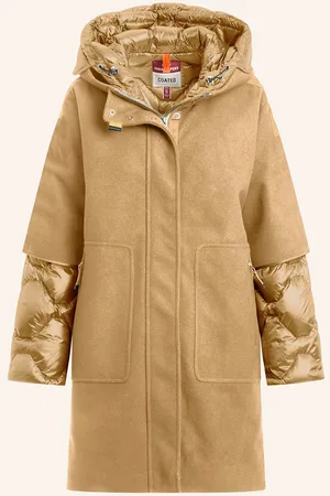 Parajumpers Daunenmantel Joy Im Materialmix braun