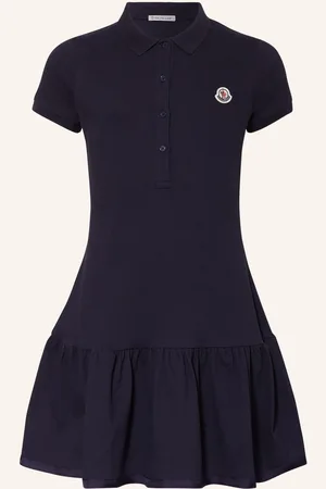 Moncler Piqué-Polokleid blau