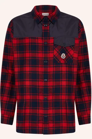 Moncler Hemd Im Materialmix rot