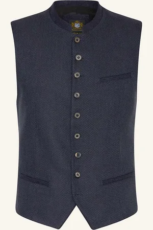Hammerschmid Trachtenweste Rudi Slim Fit blau