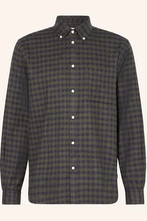 Les Deux Flanellhemd Comfort Fit gruen