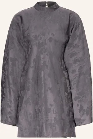 ROTATE Jacquard-Kleid grau